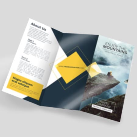 Laminated folded Leaflets Laminated folded Leaflets