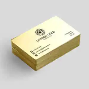 metal_businesscard Gold Business cards