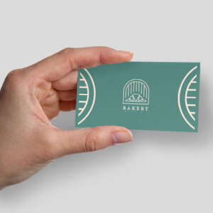 Holding business card